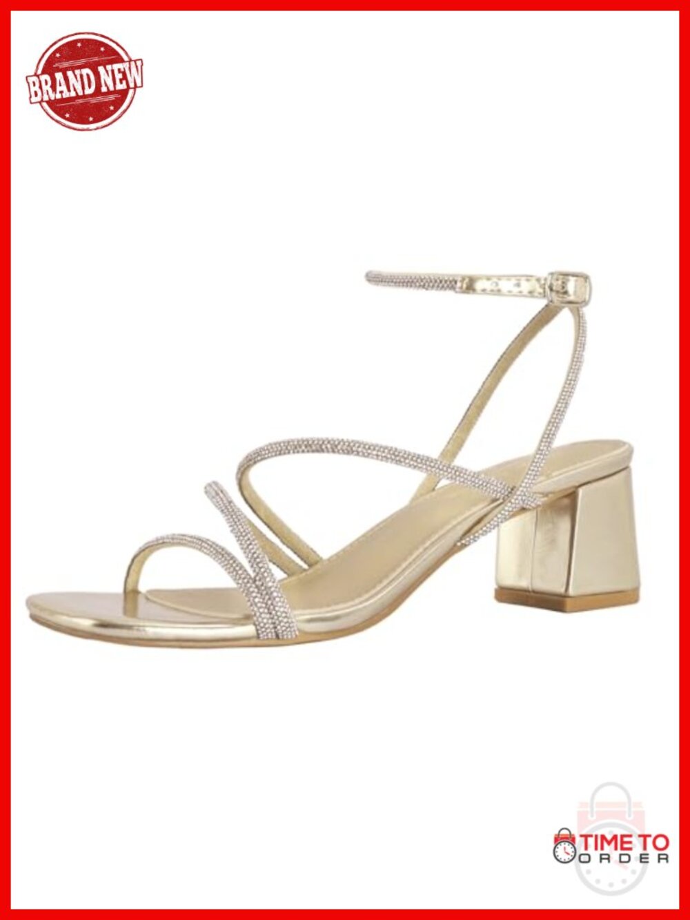 Strappy Block Heel Sandals Ankle Strap Low Chunky Heel Dress Shoes